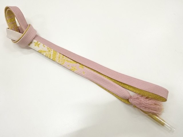 JAPANESE KIMONO / UNUSED HAND-TIED OBIJIME